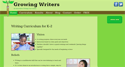 Desktop Screenshot of growingwriters.org