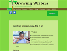 Tablet Screenshot of growingwriters.org